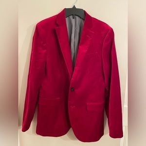 Red velvet men’s sport coat